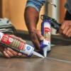 imageGE Advanced Silicone Caulk for Kitchen ampamp Bathroom White 10 fl oz Cartridge 1 Pack  100 Waterproof Silicone Sealant 5X Stronger Adhesion Shrink ampamp Crack ProofWhite