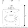 imageGE Appliances 6 Gallon Versatile Mini Tank Electric Water Heater with Adjustable Thermostat Easily Installs Under Sink 120vGray