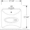 imageGE Appliances 6 Gallon Versatile Mini Tank Electric Water Heater with Adjustable Thermostat Easily Installs Under Sink 120vGray