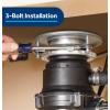 imageGE Continuous Feed Garbage Disposal 13 Horsepower Good for Grinding Fruit Peels Cooked Pasta ampamp Cereal Easy Install Kit Included NonCorded Recommended for 12 Person HomesGFC565W 12 HP Corded Universal 3 Bolt