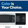 imageGE Countertop Microwave Oven1 200watt Capacity 20 Cubic Ft 8 Auto Setting Cooking Settings ChildLock Technology Kitchen Essentials for the Countertop Dorm Room or Apartment Stainless SteelBlack