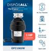 imageGE Disposall Continuous Feed 34 Horsepower Motor Garbage Disposer Good for Grinding Vegetable Peels ampamp Small Bones Easy Install Kit NonCorded Recommended for 24 Person Homes GFC720NGFC1065W 1 HP Corded Universal 3 Bolt
