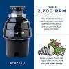imageGE Disposall Continuous Feed 34 Horsepower Motor Garbage Disposer Good for Grinding Vegetable Peels ampamp Small Bones Easy Install Kit NonCorded Recommended for 24 Person Homes GFC720NGFC720N 34 HP NonCorded
