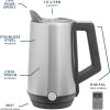 imageGE Electric Kettle  6 Cup Capacity  Digital Temperature Control  Boils Water for Tea Coffee in Minutes  Countertop Kitchen Essentials  1500 Watts  Stainless SteelDigital Control