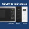 imageGE GCHK07N1WBB Microwave Oven 700watt 6 Auto Cooking Settings ChildLock Technology Kitchen Essentials for The Countertop Dorm Room or Apartment 07 Cu Ft BlackStainless Steel