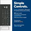 imageGE GCST10A1WSS 4in1 Microwave Oven 1050 Watts Air Fryer Broiler ampamp Convection Mode ChildLock Technology Kitchen Essentials for The Countertop or Dorm Room 10 Cu Ft Stainless SteelChildLock Technology 10 Cu Ft