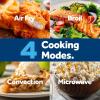 imageGE GCST10A1WSS 4in1 Microwave Oven 1050 Watts Air Fryer Broiler ampamp Convection Mode ChildLock Technology Kitchen Essentials for The Countertop or Dorm Room 10 Cu Ft Stainless SteelChildLock Technology 10 Cu Ft
