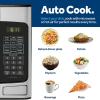 imageGE GCST11X1WSS Microwave Oven 950watt 6 Auto Cooking Settings ChildLock Technology Kitchen Essentials for The Countertop Dorm Room or Apartment 11 Cu Ft Stainless SteelChildLock Technology 11 Cu Ft