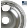 imageGE GE68C OEM 6quot and 8quot Drip Pan Kit Chrome Appliances Electric Range or Stoves Kitchen Solid Black