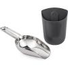 imageGE Profile Opal Stainless Steel Scoop  Magnetic Holder Ergonomic Grip Works with most Opal Nugget Ice Makers Stone WhiteStainless Steel