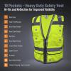 imageGE SAFETY HEAVY DUTY SURVEYOR VEST  10 POCKET GREEN L