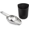 imageGE Profile Opal Stainless Steel Scoop  Magnetic Holder Ergonomic Grip Works with most Opal Nugget Ice Makers Stone WhiteMatte Black