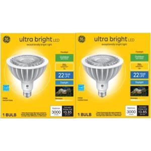 imageGE Lighting GE Ultra Bright LED Light Bulbs Outdoor Floodlight Bulb Wet Rated Daylight 2 Pack 93129227
