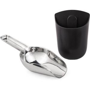 imageGE Profile Opal Stainless Steel Scoop  Magnetic Holder Ergonomic Grip Works with most Opal Nugget Ice Makers Stone WhiteMatte Black