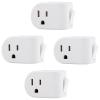 imageGE Grounded Power Switch Outlet Extender 3Prong Easy to Install for Indoor Lights and Small Appliances Energy Efficient Adapter Space Saving Design UL Listed White 255114 Pack