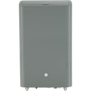 imageGE 10500 BTU Portable Air Conditioner for Medium Rooms up to 450 sq ft 3in1 with Dehumidify Fan and Auto Evaporation Dual Hose Compatible Included Window Installation Kit GreyGray