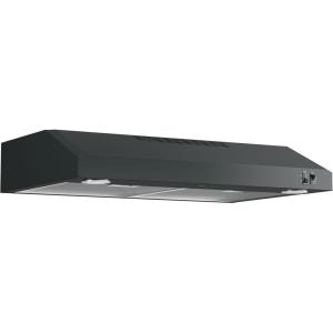 imageGE 30quot Energy Star Certified Under The Cabinet Hood with Convertible Duct Vertical and rear exhaust with 2 Speed Exhaust Fan Reusable Filter and LED Lights in Stainless SteelBlack