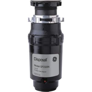 imageGE Continuous Feed Garbage Disposal 13 Horsepower Good for Grinding Fruit Peels Cooked Pasta ampamp Cereal Easy Install Kit Included NonCorded Recommended for 12 Person HomesGFC520N 12 HP NonCorded