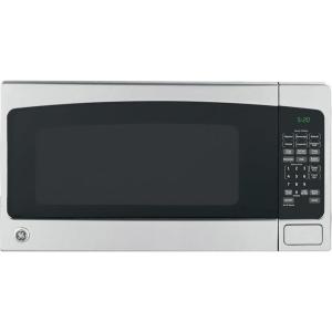 imageGE Countertop Microwave Oven Compact 07 Cubic Ft 700watt Capacity 6 Auto Cooking Settings Kitchen Essentials for the Countertop Dorm Room or Apartment Stainless SteelStainless Steel