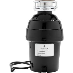 imageGE Disposall Continuous Feed 34 Horsepower Motor Garbage Disposer Good for Grinding Vegetable Peels ampamp Small Bones Easy Install Kit NonCorded Recommended for 24 Person Homes GFC720NGFC1065W 1 HP Corded Universal 3 Bolt