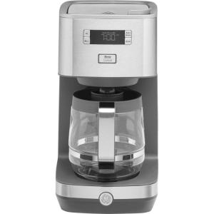imageGE Drip Coffee Maker With Timer  12Cup Glass Carafe Coffee Pot With Adjustable Keep Warm Plate  Wide Shower Head for Maximum Flavor  Kitchen Essentials  Stainless SteelOld Glass Carafe