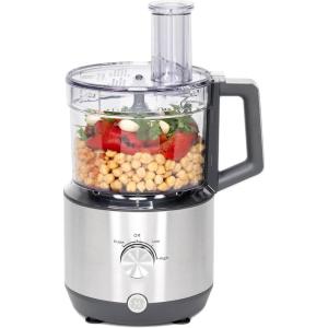 imageGE Food Processor  12 Cup  Complete With 3 Feeding Tubes ampamp Stainless Steel Accessories  3 Discs  Dough Blade  3 Speed  Great for Shredded Cheese Chicken ampamp More  Kitchen Essentials  550 Watts