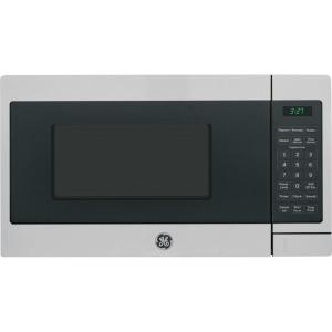imageGE GCHK07N1WBB Microwave Oven 700watt 6 Auto Cooking Settings ChildLock Technology Kitchen Essentials for The Countertop Dorm Room or Apartment 07 Cu Ft BlackStainless Steel