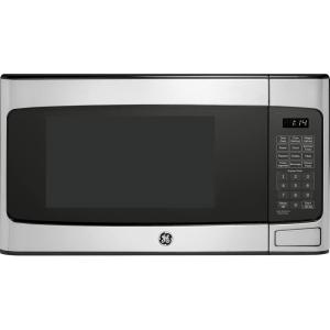imageGE GCST11X1WSS Microwave Oven 950watt 6 Auto Cooking Settings ChildLock Technology Kitchen Essentials for The Countertop Dorm Room or Apartment 11 Cu Ft Stainless SteelOLD 11 Cu Ft