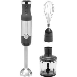 imageGE Immersion Blender  Handheld Blender for Shakes Smoothies Baby Food ampamp More  Includes Whisk ampamp Blending Jar  2Speed  Interchangeable Attachment for Easy Clean  500 Watts  Stainless SteelImmersion Blender with Accessories