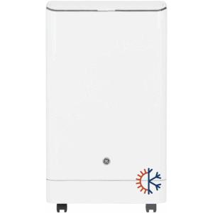 imageGE Portable 3in1 Air Conditioner with Dehumidifier and Fan 9000 BTU Cooling for 250 sq ft rooms Includes Remote Vent Hose and Easy Window Install Kit WiFi ampamp SMART Connected White13000 BTU HeatlCool