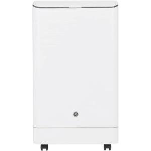 imageGE Portable 3in1 Air Conditioner with Dehumidifier and Fan 9000 BTU Cooling for 250 sq ft rooms Includes Remote Vent Hose and Easy Window Install Kit WiFi ampamp SMART Connected White14000 BTU