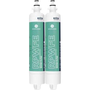imageGE RPWFE2PK RPWFE Refrigerator Water Filter Certified to Reduce Lead Sulfur and 50 Other Impurities Replace Every 6 Months for Best Results Pack of 2 2 Count Pack of 1 White2 Count Pack of 1