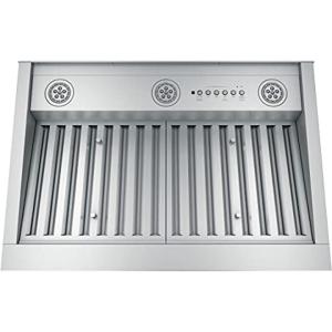 imageGE Smart Range Hood Insert  30 Inch Kitchen Exhaust Fan with 4 Speeds Dimmable LED Lights  Wifi Connectivity ampamp Smart Home Kitchen Essentials for Frequent Cooks  610 CFM  Stainless Steel30 Inch