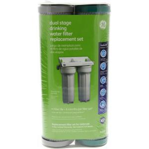 imageGE SmartWater FXSVC Under Sink Water Filter Replacement for Water Filtration System TwiceFiltered Water Reduces Sediment ampamp Other Impurities from Water Replace Every 6 Months 2 Filters2 Count Pack of 1
