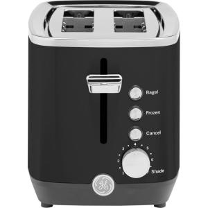 imageGE Stainless Steel 4 Slice Toaster  Extra Wide Slots for Bagels Breads Waffles ampamp More  7 Shade Options  Countertop Kitchen Essentials  1500 wattBlack