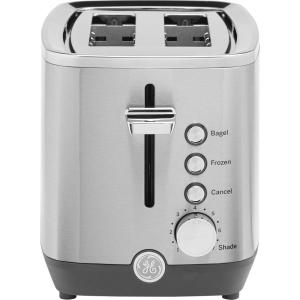 imageGE Stainless Steel 4 Slice Toaster  Extra Wide Slots for Bagels Breads Waffles ampamp More  7 Shade Options  Countertop Kitchen Essentials  1500 wattStainless Steel