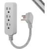 imageGE 3Outlet Power Strip Surge Protector 15 Ft Braided Long Cord Extension Cord Surge Protector Power Strip Flat Plug Extension Cord 250 Joules UL Listed Black 44237Gray