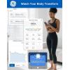 imageGE Smart Scale for Body Fat BMI Muscle Mass Digital Bathroom Weight Scales Bluetooth Electronic Body Composition Monitor for People with App Large Display Accurate 400lb WeighingBlack