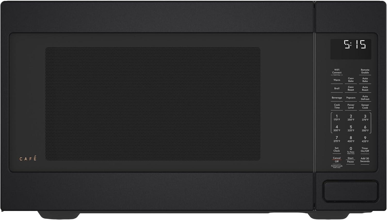 imageCaf CEB515P3NDS Countertop Convection Microwave Oven Broil AutoCook Roast Defrost Warm ScantoCook WiFiConnectivity 1000 Watts Smart Home ampamp Kitchen Essentials New 15 Cu Ft Matte BlackMatte Black