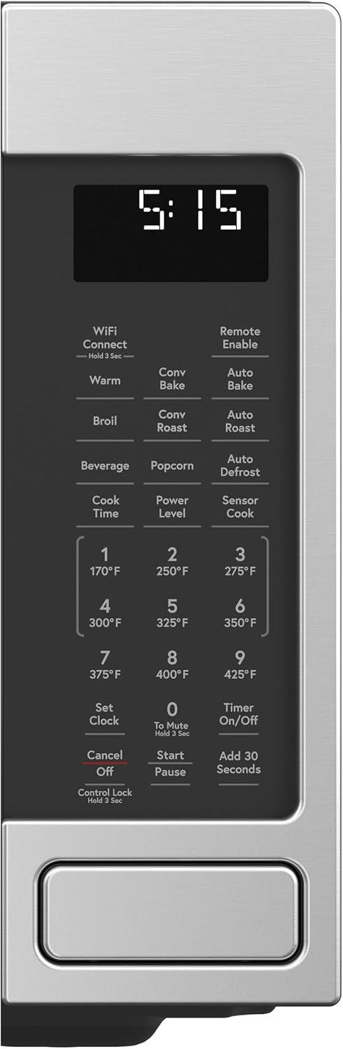 imageCaf CEB515P3NDS Countertop Convection Microwave Oven Broil AutoCook Roast Defrost Warm ScantoCook WiFiConnectivity 1000 Watts Smart Home ampamp Kitchen Essentials New 15 Cu Ft Matte BlackStainless Steel