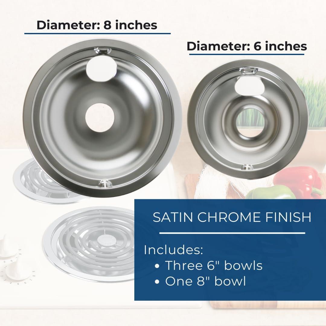 imageGE GE3618CA Chrome Kit Drip Pans