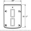 imageGE Appliances 18 Gallon Versatile Electric Water Heater with Adjustable Thermostat ampamp Drain Valve Side Port Lowboy Point of Use 240 Volt26 Gallon Side Port
