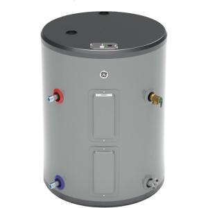 imageGE Appliances 18 Gallon Versatile Electric Water Heater with Adjustable Thermostat ampamp Drain Valve Side Port Lowboy Point of Use 240 Volt26 Gallon Side Port