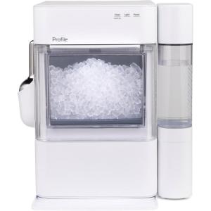 imageGE Profile Opal 20 Ultra Nugget Ice Maker with Side Tank and Scale Inhibiting Filter Scoop Included 38 lbs in 24 Hours Pellet Ice Machine with WiFi ampamp Smart Connected Stone WhiteStone White