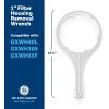 imageGE Plastic Water Filter Wrench  Allows for Easy Removal of AtHome Water Filtration System  Use for 1quot Water Filter Systems  White  HHWRNCH Only compatible with GXWH40L GXWH38S and GXWH35F