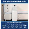 imageGE Smart Water Softener 45000 Grain Reduce Hard Minerals to Whole House Builtin WiFi with Water Flow Alerts Soft Water for Shower Appliances and Plumbing GXSH45WGXMD30W