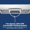 imageGE Under Cabinet Range Hood 2Speed 30Inch Kitchen Exhaust Fan Cooktop Lighting amp Included Filter Kitchen Essentials Top or Rear Exhaust Capability 200 CFM WhiteWhite