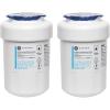imageGE MWF Refrigerator Water Filter Genuine Replacement Filter Certified to Reduce Lead Sulfur and 50 Other Impurities Replace Every 6 Months for Best Results Pack of 2Pack of 2