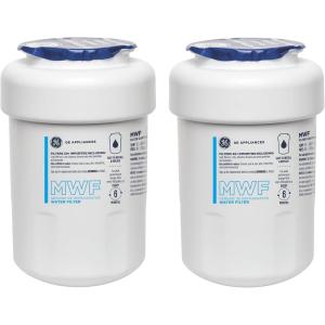 imageGE MWF Refrigerator Water Filter Genuine Replacement Filter Certified to Reduce Lead Sulfur and 50 Other Impurities Replace Every 6 Months for Best Results Pack of 2Pack of 2