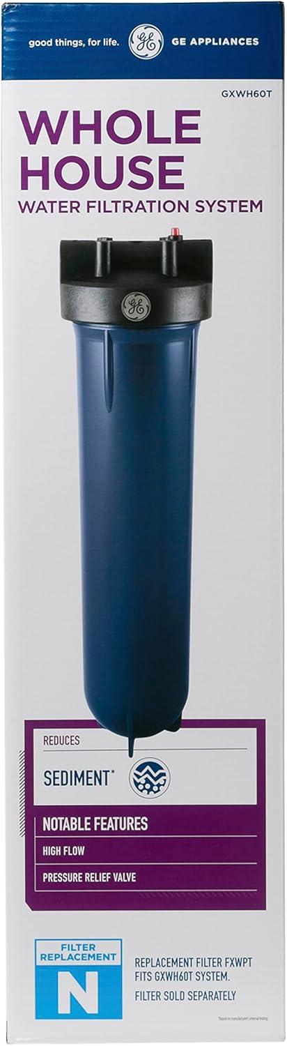 imageGE Heavy Duty Whole House Water Filtration System amp Filter  Reduces Sediment Rust amp More  Install Kit amp Accessories Included  GXWH60T FXWPT